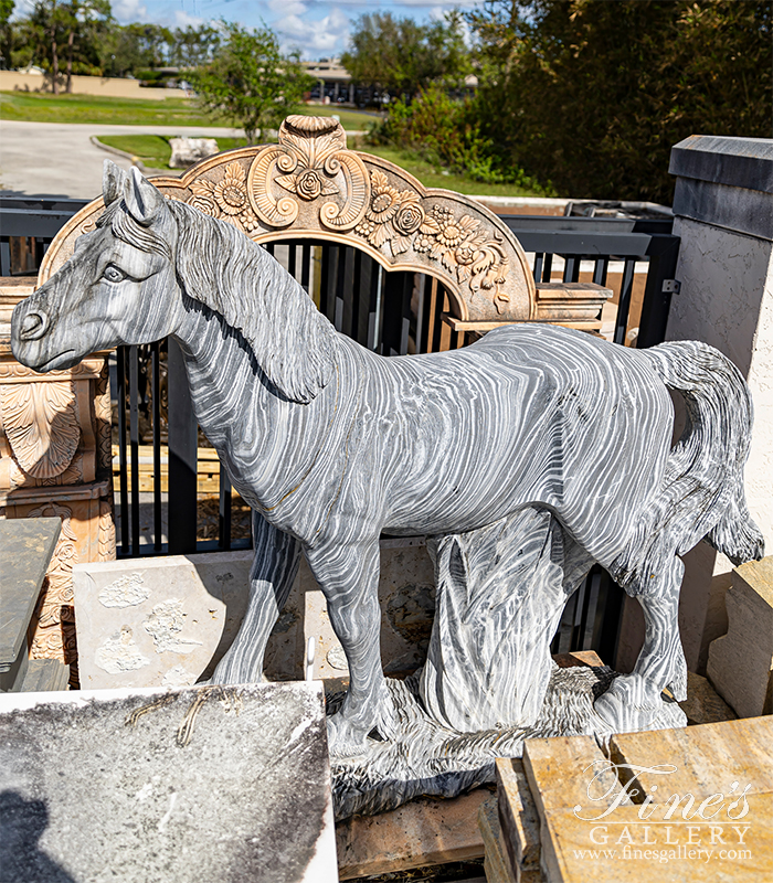 Marble Statues  - Marble Horse - MS-308